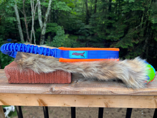 Faux Fur Ball Tug (Blue)