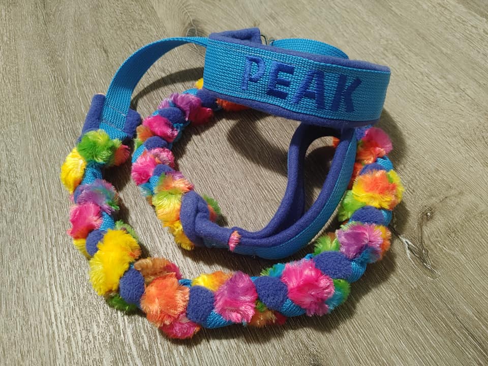 4 Strand Braided Slip Leash with Faux Fur