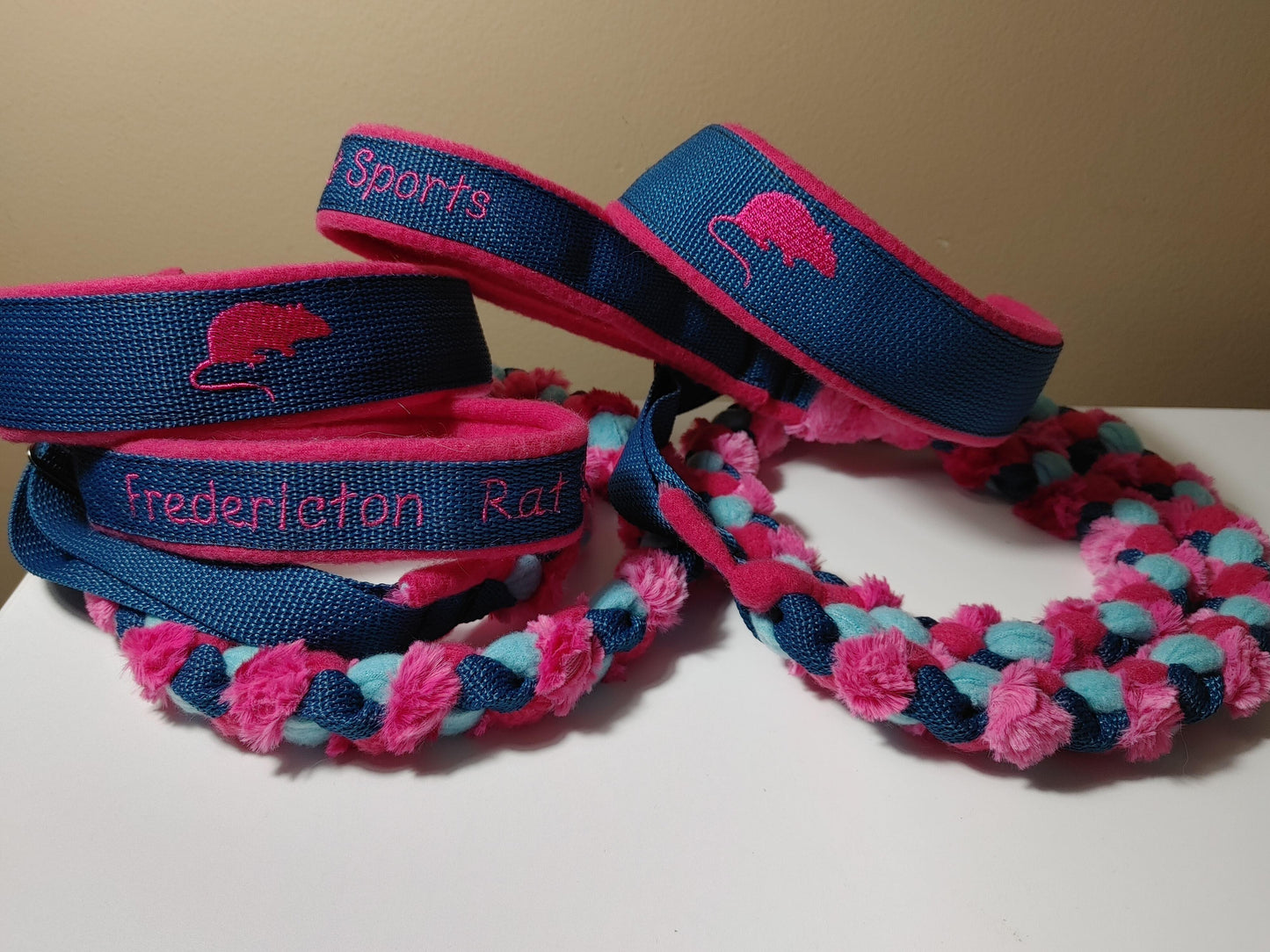 4 Strand Braided Slip Leash with Faux Fur