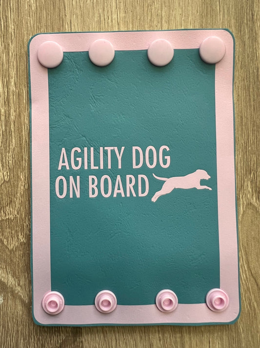 Agility Dog on Board Steering Wheel Wrap