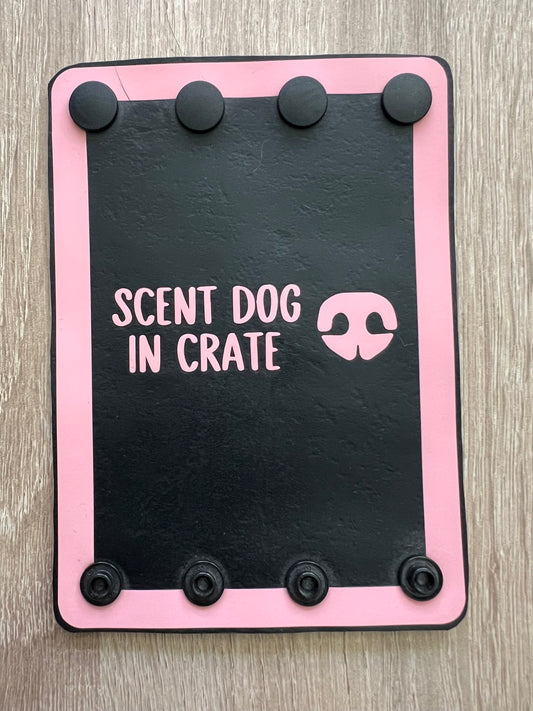 Scent Dog in Crate Steering Wheel Wrap