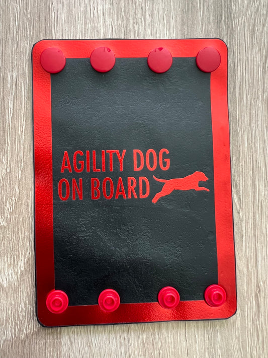 Agility Dog on Board Steering Wheel Wrap