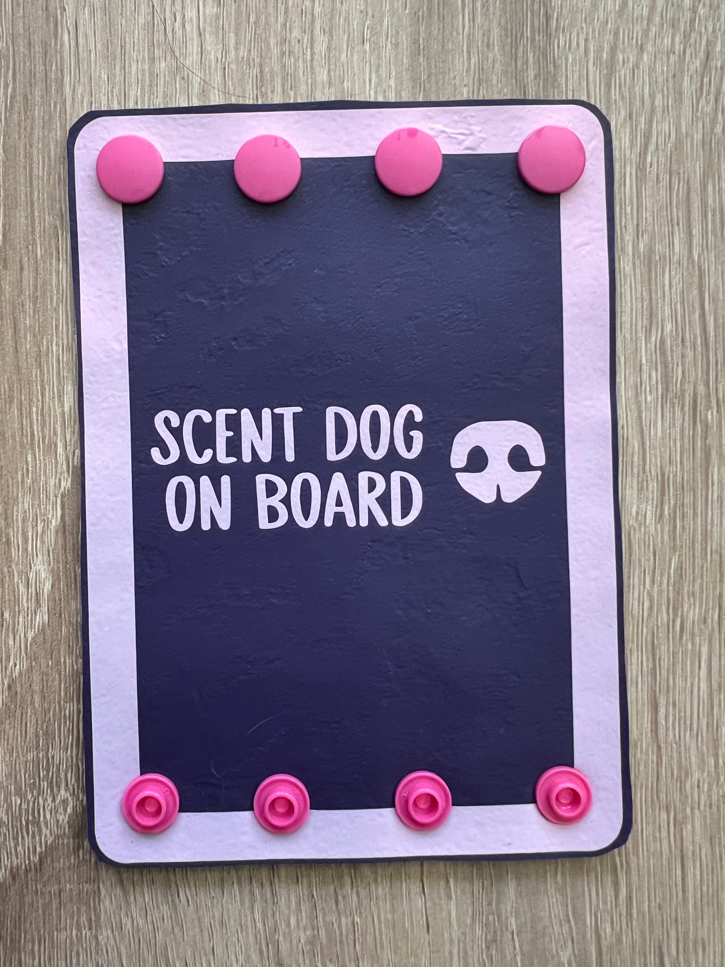 Scent Dog on Board Steering Wheel Wrap