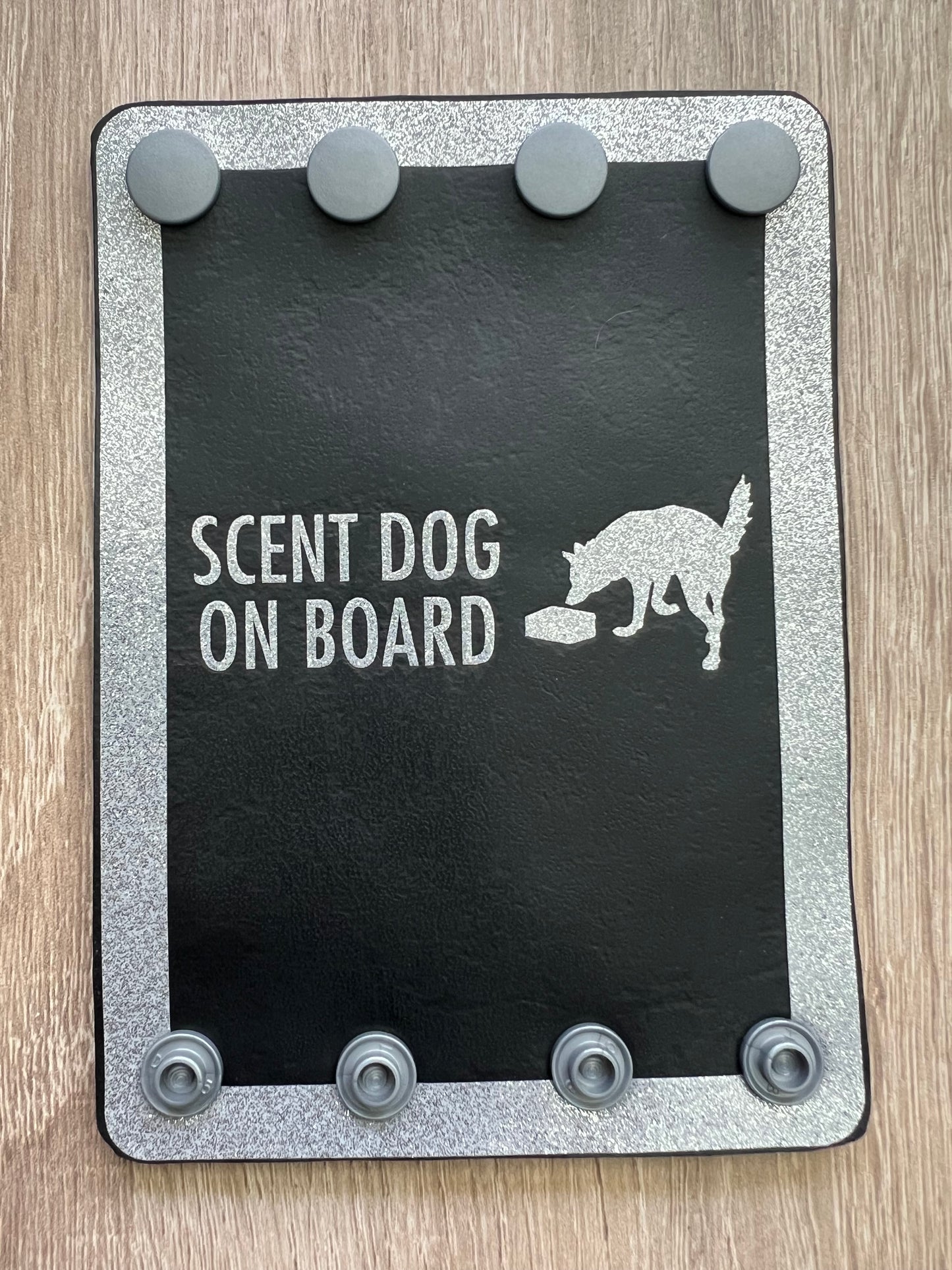 Scent Dog on Board Steering Wheel Wrap