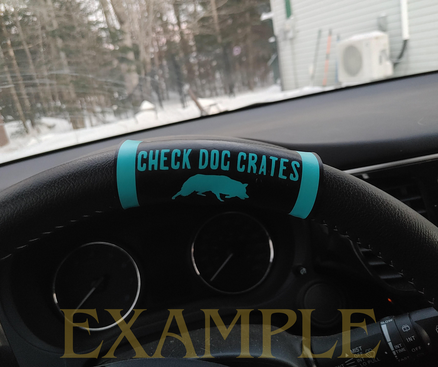 Scent Dog on Board Steering Wheel Wrap